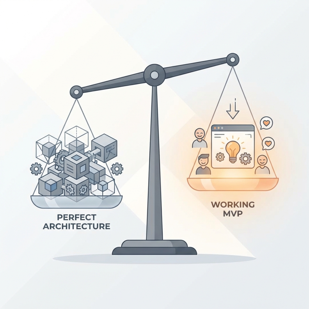 Perfect Architecture vs Working MVP Balance